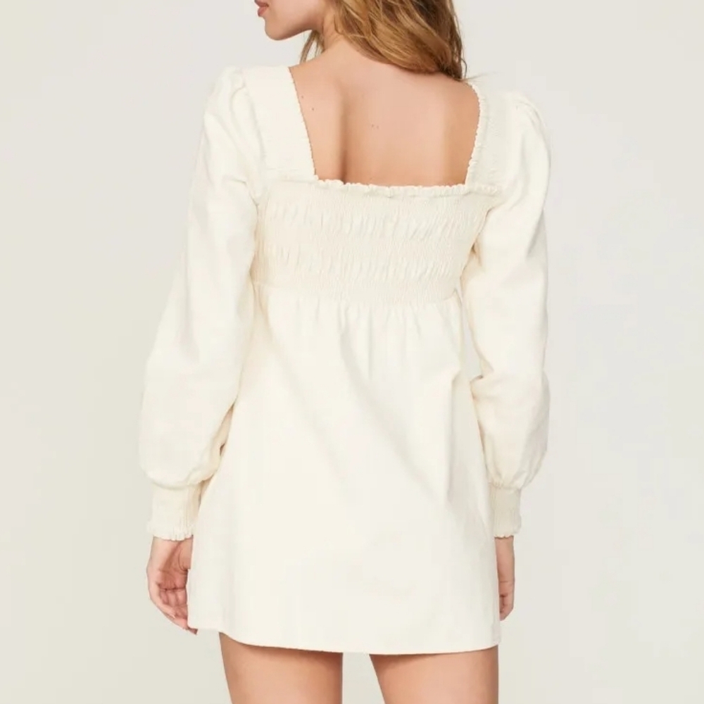 Area Stars, Marla Dress, Mini Babydoll Long Sleeve, Cream, EUC Women's S - Picture 5 of 16